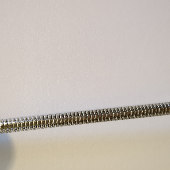 Original evening bag, vegan leather, silver coil strap - Picture 4 of 5